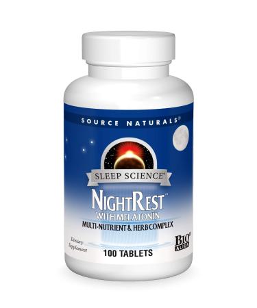 Source Naturals NightRest with Melatonin 100 Tablets