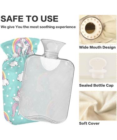 Buy Unicorn Hot Water Bottle - 2L Pain Relief & Warmer for Sports Injuries & Cold Feet - Soft Cover - Buy Online on GoSupps.com