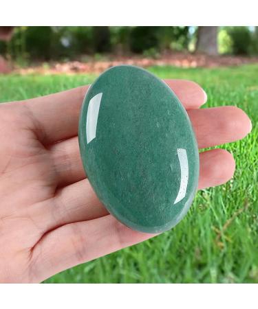 Buy Xiannvxi 2.4 Polished Green Aventurine Worry Stones - Natural Crystal Gemstones for Reiki Healing & Massage | International Shipping - Buy Online on GoSupps.com