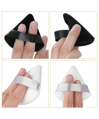 Molain 2Pcs Triangle Makeup Puff Set - Soft Reusable Cosmetic Sponges for Loose Powder & Foundation - Black & White - Buy Online on GoSupps.com