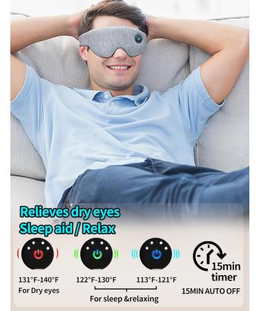 Buy Cordless Heated Eye Mask | USB Rechargeable Warm Compress for Dry Eyes & Sleep | Block Light Eye Pad for Men & Women - Buy Online on GoSupps.com