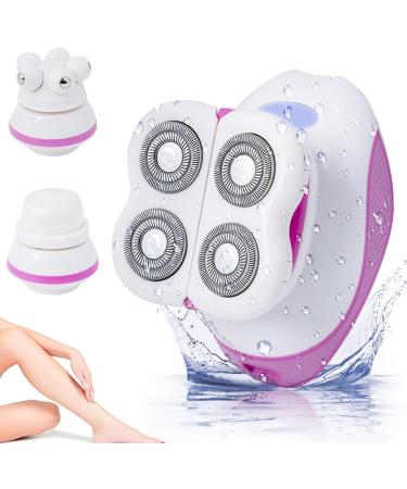 SH-RUIDU Women's 3-in-1 Electric Razor - Portable Painless Bikini Trimmer Facial Cleaning Brush & Hair Remover for Face Body Legs & Lips - Shop Internationally - Buy Online on GoSupps.com
