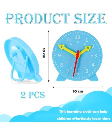 BVSRCP Learning Watch for Kids - 2-Piece Blue 24-Hour Clock for Early Education & Time Lessons - Buy Online on GoSupps.com