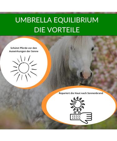 Umbrella Equilibrium 2-in-1 - Natural UV and After Sun Protection Cream for Horses - Calendula Carrot Wheat Germ Lavender and Mineral UV Filters - Buy Online on GoSupps.com