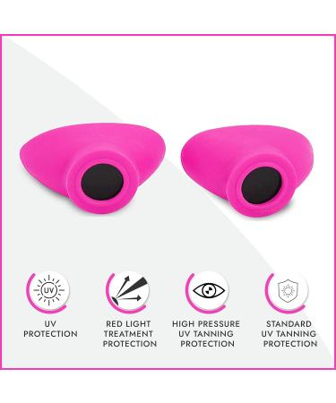 Super Sunnies Slim Flex UV Eye Protection FDA Compliant Individual Tanning Goggles Eyeshields (Pink)  - Buy Online on GoSupps.com