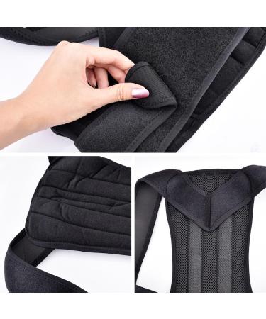 Adjustable Posture Corrector for Men & Women - Lumbar Support Back Straightener B05S Black | Improve Posture & Confidence - Buy Online on GoSupps.com