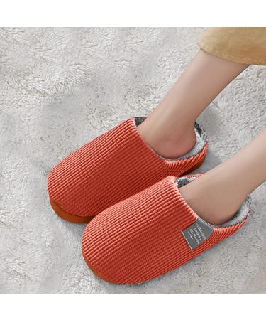 Women's Memory Foam Cotton Slippers - Red Warm Flat Casual Shoes - Buy Online on GoSupps.com