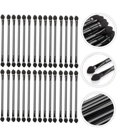 Baluue 60 Pcs Double Ended Eyeshadow Brush Double-sided Eyeshadow Brush Highlighter Black Artificial Fiber 12x1cmx2pcs Blackx2pcs - Buy Online on GoSupps.com