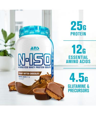 100% Pure Hydrolyzed Whey Isolate Protein + BCAAs - 25g Protein Peanut Free Gluten Free Zero Lactose - Peanut Butter Chocolate (1.8 lb) | Shop Internationally - Buy Online on GoSupps.com