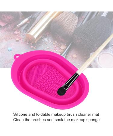 Buy Makeup Brush Cleaner Soft Foldable Mat - Effective Cleaning for Home & Travel (Rose Red) | Fast International Shipping - Buy Online on GoSupps.com