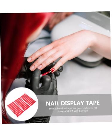 Ipetboom 5 Sheets Clear Tape Nail Display Stand Strip Tape Double Sided Clear Double Sided Tape Nail Art Tape Labels Press on Nail Sticky Tabs Display Board Plastic Red Acrylic - Buy Online on GoSupps.com