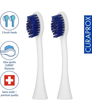 Curaprox CHS 300 Replacement Brush Heads - Power Pack for Hydrosonic Easy Electric Toothbrush | 2-Piece Refill - Buy Online on GoSupps.com
