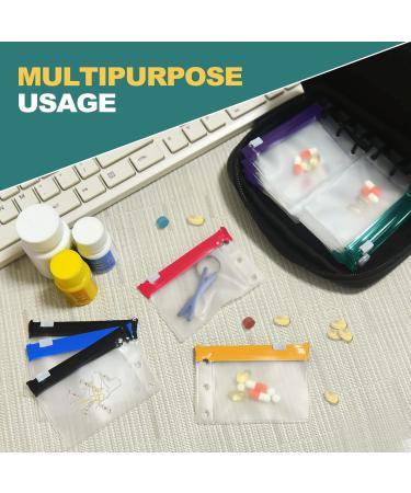 Water-Proof Pill Pouch Set | Weekly Pill Organizer - 2x Daily with Color-Coded Medicine Pouches | Reusable Travel Storage - A7 Rainbow - Buy Online on GoSupps.com