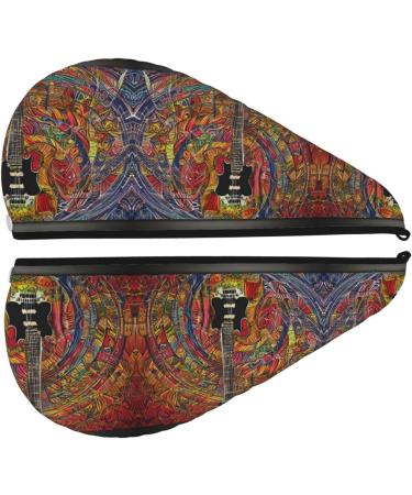 Buy Color Acoustic & Guitar Coral Velvet Quick-Dry Hair Towel Wrap Perfect for Travel & Home Unisex Dry Hair Cap - Buy Online on GoSupps.com