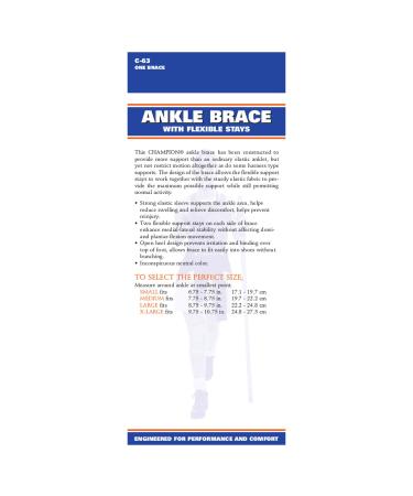 Champion Ankle Brace - Open Heel Flexible Stays Knit Elastic | X-Large - International Shipping - Buy Online on GoSupps.com