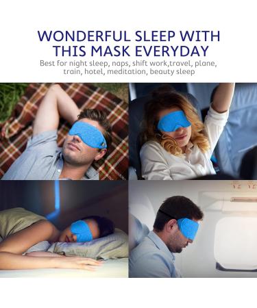 Mavogel Cotton Sleep Mask - Breathable Light Blocking Eye Mask for Comfortable Sleep Travel & Shift Work - Soft Sleep Eye Cover (Cobalt Blue - Buy Online on GoSupps.com