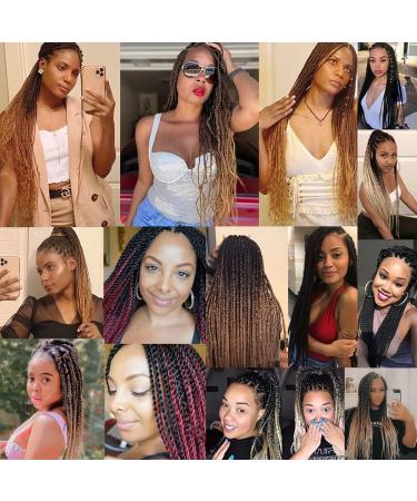 Pre-stretched Braiding Hair Easy Braid 6 Packs Professional Synthetic Fiber Crochet EZ Braids Yaki Texture Braiding Hair Extensions(1B/30/27 20 inch) 20 Inch (Pack of 6) T1B/30/27 - Buy Online on GoSupps.com