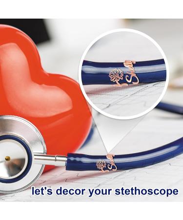 Personalized Handmade Birth Flower Stethoscope Name Tag - Style 5 - Buy Online on GoSupps.com
