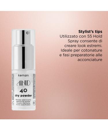 Kemon AND 40 Dry Powder - Mattifying Hair Powder for Creative Looks | Premium Hair Care 5g - Buy Online on GoSupps.com