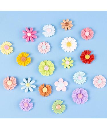 100Pcs Flower Daisy Slime Charms Set - Easter DIY Craft - Resin Jewelry Making Charms for Scrapbooking & Decoration - Buy Online on GoSupps.com