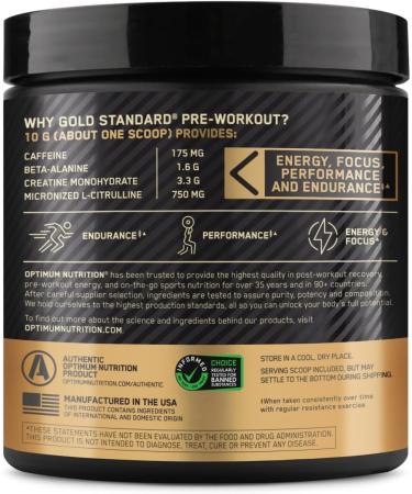 Buy Optimum Nutrition Gold Standard PreWorkout Watermelon 360g - 20% Free Bonus Size | International Shipping Available - Buy Online on GoSupps.com