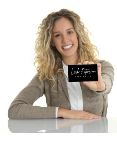 Lash Extension Loyalty Punch Cards | 50 Pack | Eyelash False 2x3.5 inches | Minimalist Black and White Design | Ideal for Aftercare Instructions | Perfect Match for Lash Artists - Buy Online on GoSupps.com
