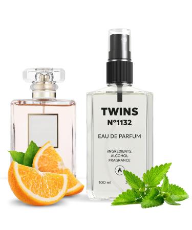 TWINS Impression of Mademoiselle | Perfume for Women Eau de Parfum | No.1132 | 3.4 Fl Oz / 100 ml Chanel Coco Mademoiselle Intense Impression