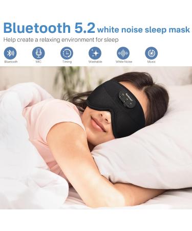 Sleep Eye Mask Headphones - Wireless Bluetooth 5.2 Silk Mask with 38 Soothing Sounds & 14 Hours Battery | Perfect for Side Sleepers - Buy Online on GoSupps.com