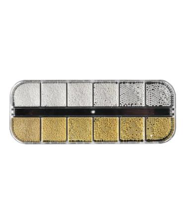 Mini Nail Art Caviar Beads 3D Micro Caviar Beads Gold Silver Beads Metal Pearls Glitter Nail Art Decor DIY Crafts DIY Accessories