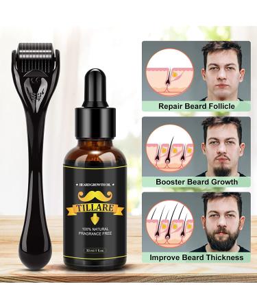 Beard Growth Kit - Derma Roller, Oil, Balm, Comb, Razor & Brush Stands - Men's Gift Set - Buy Online on GoSupps.com