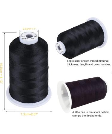 Simthread Black 900 Embroidery Thread 5500 Yards 40wt Polyester for Brother, Babylock, Janome, Singer, Pfaff, Husqvarna, Bernina Machines - Buy Online on GoSupps.com