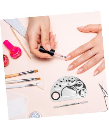 Palette de Maquillage en Acier Inoxydable pour Nail Art Palette de M lange Portable avec Spatule pour Fond de Teint et Ombre Paupi res Outil Multifonction pour Salons et Usage - Buy Online on GoSupps.com