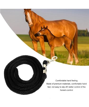 Horse Halter Pulling Rope Harness Bold Two Meter Rope with Large Horse Hook Horse Web Lunge Line Horse Training Rope Equine Lunge Line (Black) - Buy Online on GoSupps.com