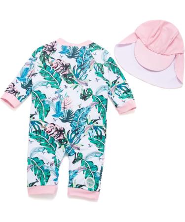 BONVERANO Baby Girls Swimsuit - Banana Leaf One Piece with UPF 50+ Protection | 12-18 Months - Buy Online on GoSupps.com