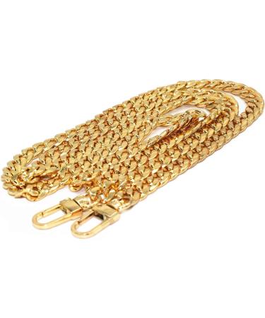 Model Worker DIY Iron Flat Chain Strap Handbag Chains Purse Chain Straps Shoulder Cross Body Replacement Straps with Metal Buckles (47"  Gold) 47" Gold - Buy Online on GoSupps.com