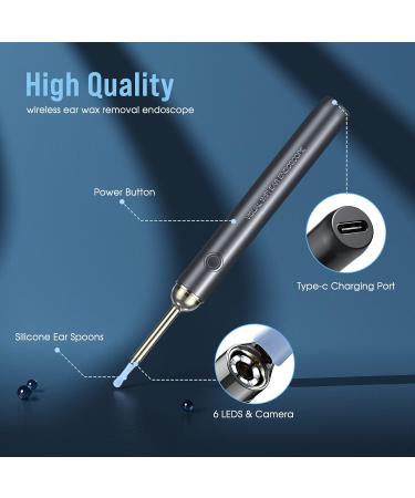 LEIPUT Ear Wax Removal Tool with 1080P Camera - Ear Cleaner for iPhone, iPad, Android Phones - Buy Online on GoSupps.com