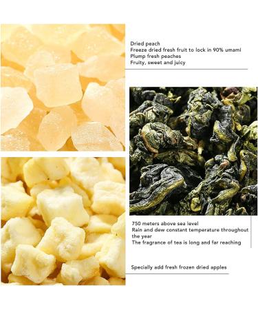 Peach Oolong Tea Bags 22 Count 66g/2.3oz Individual Fruit Tea Bags Fruit Flower Tea Drink for Morning Leisure Time Drinking - Buy Online on GoSupps.com