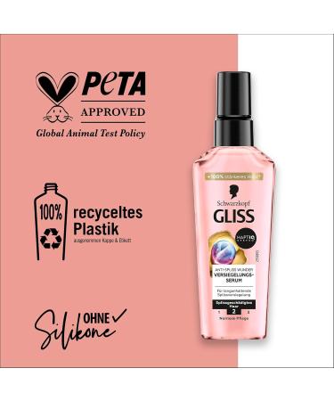 Gliss Miracle Anti-Split Ends Serum (75ml) hair serum provides a long-lasting finish to split ends and protects hair during blow-drying - Buy Online on GoSupps.com