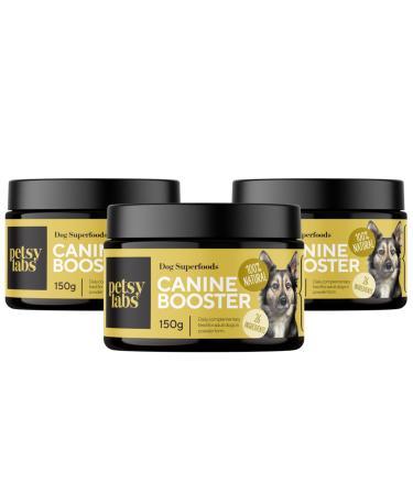 Petsy Labs Canine Booster (3 x 150 g) with Green-lipped Mussel Dog Supplement Dog Supplement Supports Immune System Joint Mobility and More