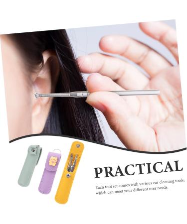 FRCOLOR 9 Sets Earpick Earwax Removal Tool - Stainless Steel Ear Cleaning Spoon & Tweezer for Safe Earwax Removal - Buy Online on GoSupps.com