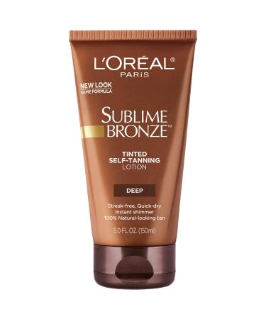 L'Oreal Paris Skincare Sublime Bronze Tinted Self-Tanning Lotion Deep Natural Tan 5 fl. oz. Deep Natural Tan 5 Fl Oz (Pack of 1)
