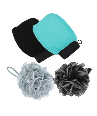 VINTORKY 2 Sets Bath Set Shower Exfoliation Mitt Scrub Glove Bathing Tools Skin Cleaning Mitten Bathing Gloves Bath Exfoliating Pad Men Body Scrubber Pouf Accessories Take a Bath Rayon