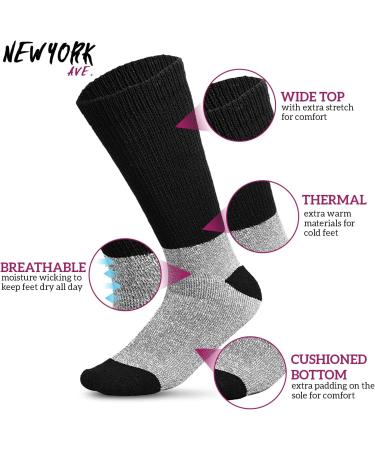 Thermal Diabetic Socks | Warm Winter Non-Binding Loose Crew | Men Women Unisex (9-11) - 12 Pairs - Buy Online on GoSupps.com