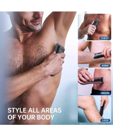 Buy Electric Groin Hair Trimmer - Waterproof Body Shaver for Men & Women USB Rechargeable with Replaceable Ceramic Blades - Buy Online on GoSupps.com