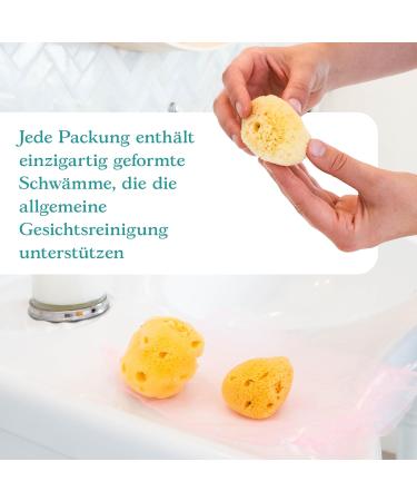 Jordan Benedict Natural Sea Sponge Facial Care - Reusable Cleaning Pads for Acne Blackheads & Makeup Removal (3 Pack) - Buy Online on GoSupps.com