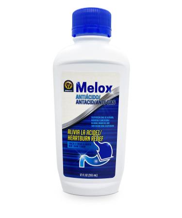 Melox Liquid Antacid Fast Acting Antacid Liquid for Reflux and Upset Stomach Combination of Magnesium and Aluminum Hydroxide for Acidity and Heartburn Relief Mint Flavor 12 fl oz