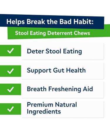 STRELLALAB No Poo Chews for Dogs | Stop Stool Eating | Digestive Enzymes & Gut Health | Chicken Liver Flavor - 120 Chews - Buy Online on GoSupps.com