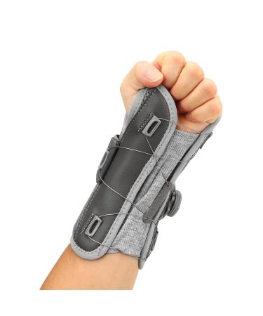 Carpal Tunnel Wrist Brace for Tendinitis & Arthritis Relief - Adjustable Night Support with Aluminum Splints (Grey) - Buy Now - Buy Online on GoSupps.com