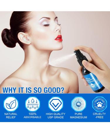Pure Magnesium Oil Spray 100% Pure & Natural Magnesium Oil Spray 2.0 fl. oz Magnesium Oil Spray for Sleep Quality Skin Muscle Men and Women. - Buy Online on GoSupps.com