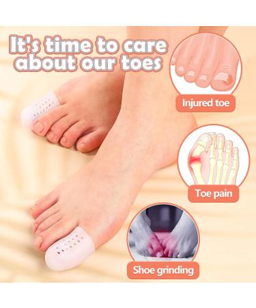 Nuanchu Toe Protectors 2 Pairs Big Protector with Holes Breathable Caps Soft Covers Pain Relief Support Guard Cushions for Missing Ingrown Hammer Toenail Corns Men Women Use Colors M Multicoloured - Buy Online on GoSupps.com